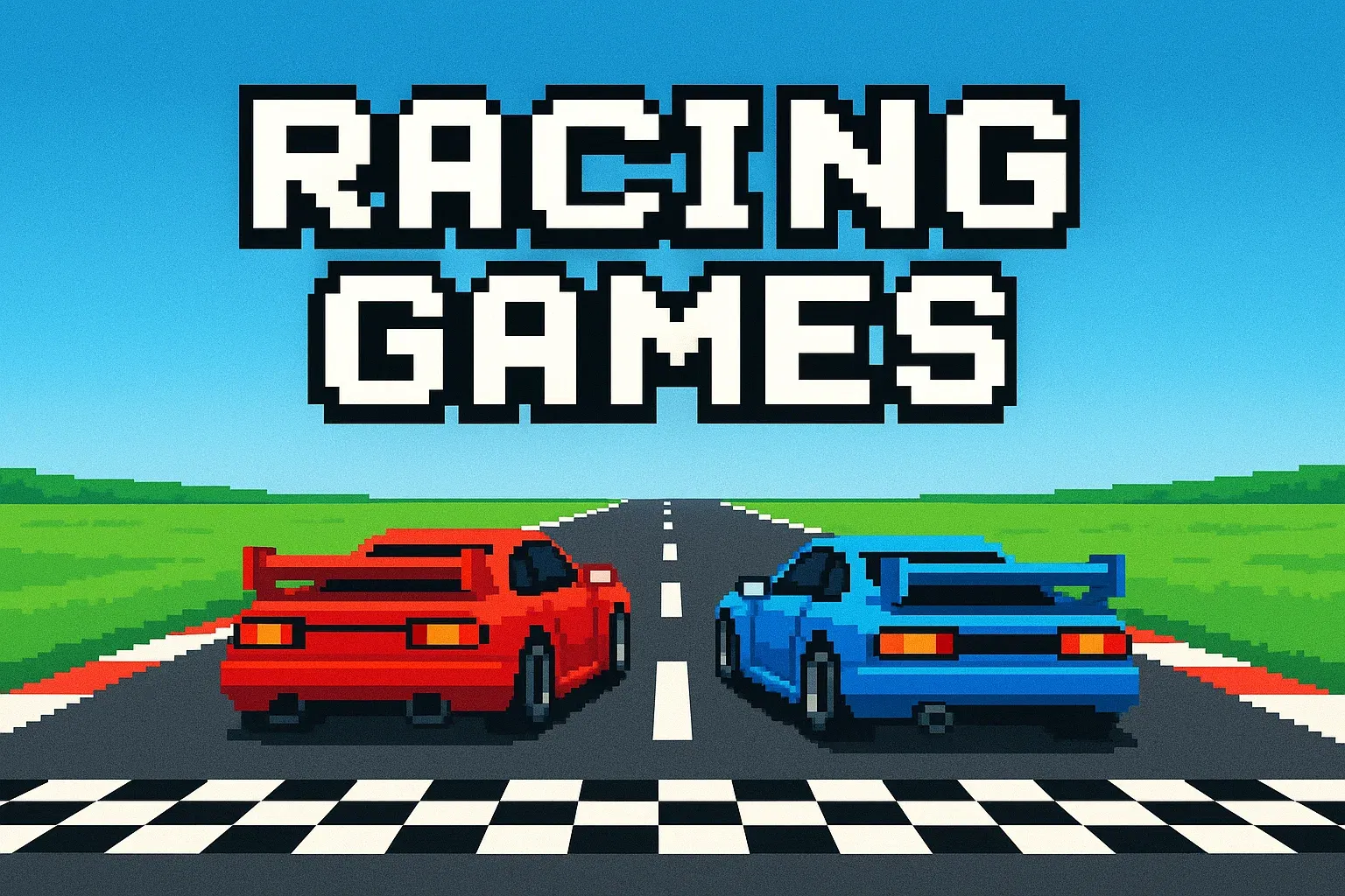 A red and blue racing car on a track.